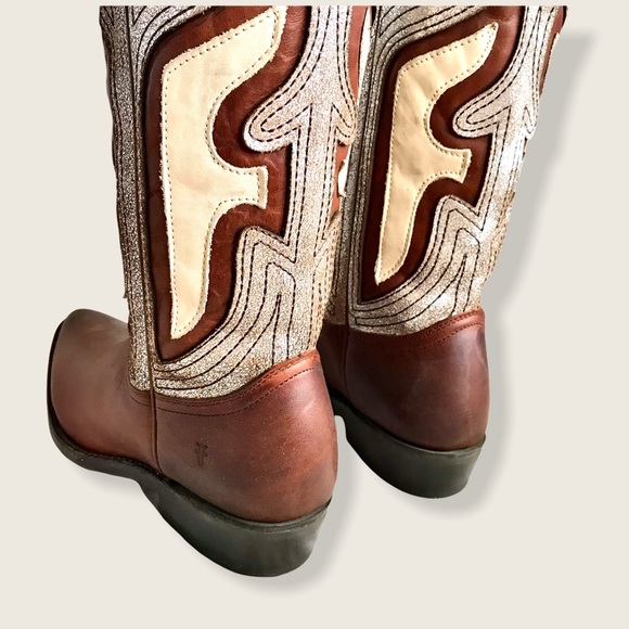 RARE Frye Billy Underlay Festival Cute Cowboy Boot - Picture 12 of 16